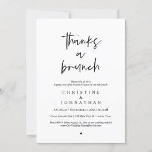 Thanks a brunch, post wedding celebration invitation