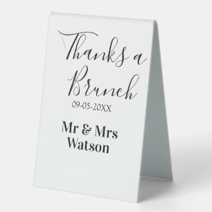 Thanks a brunch post wedding name date simple