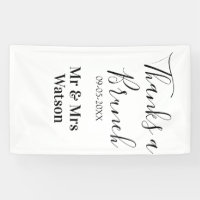 Thanks a brunch post wedding name date simple
