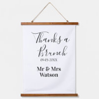Thanks a brunch post wedding name date simple