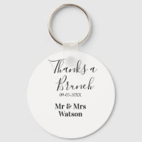 Thanks a brunch post wedding name date simple 
