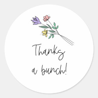 Thanks a Bunch Floral Thank You Stickers