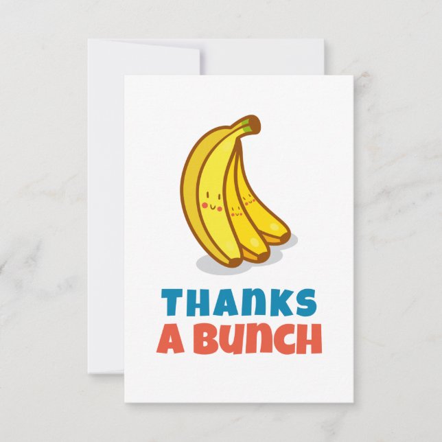Thanks a Bunch Funny Appreciation Thank You Card (Front)