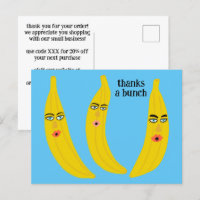 THANKS A BUNCH Funny Bananas ORDER THANK YOU QR