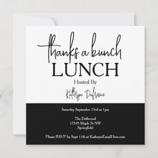 Thanks A Bunch Lunch Invitation