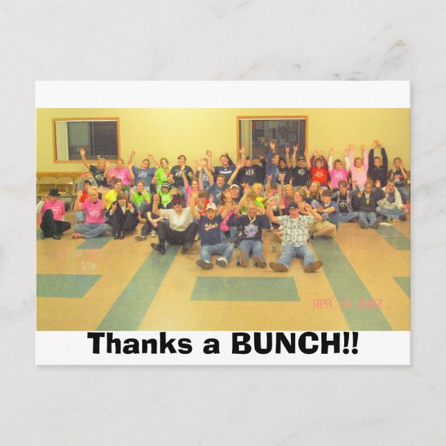 Thanks a BUNCH!! Postcard (Front)