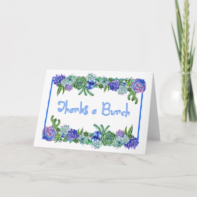 Thanks a Bunch Succulent Cards (Front)