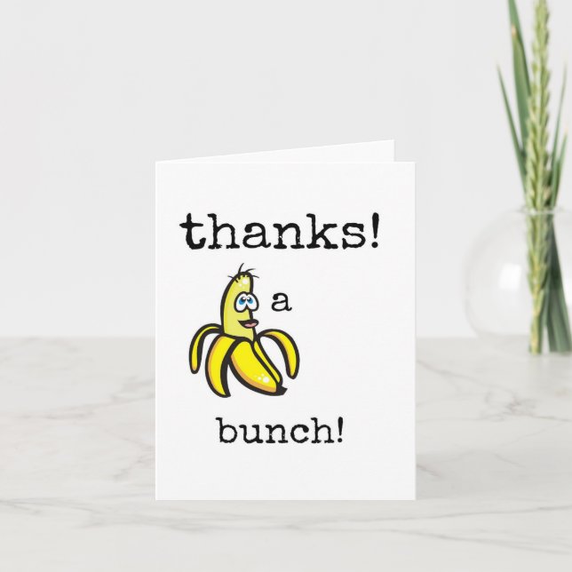 Thanks a Bunch, Thank You Card, Funny Card (Front)