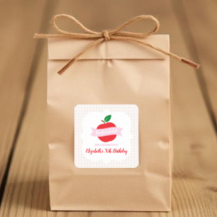 Thanks A Bushel Girls Birthday Square Sticker