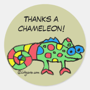 Thanks a Chameleon Personalised Stickers