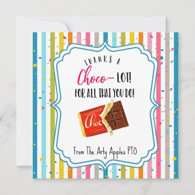 Thanks a chocolate-lot for all you do! thank you (Front)