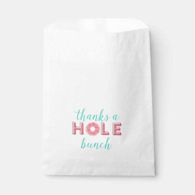 Thanks a HOLE bunch - Doughnut Birthday Treat Bags (Front)