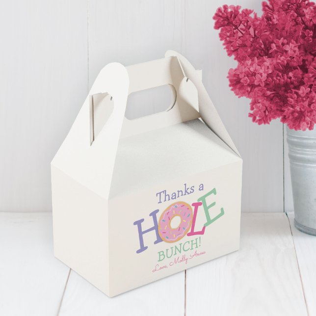 Thanks a Hole Bunch Doughnut Girl Birthday Party Favour Box (Creator Uploaded)