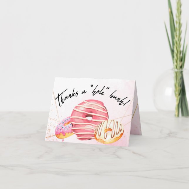 Thanks a hole bunch Doughnuts Card (Front)