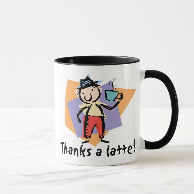 Thanks a latte! Coffee Mug (Right)