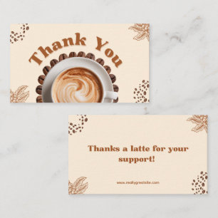 Thanks a Latte Coffee Thank You Card