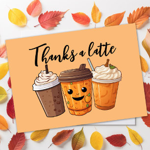 Thanks A Latte Coffee Thank You Card