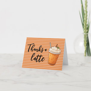 Thanks A Latte Coffee Thank You Card