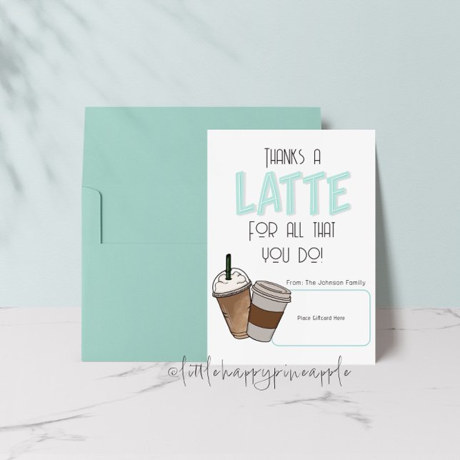 Thanks a Latte Gift Card Holder (Creator Uploaded)