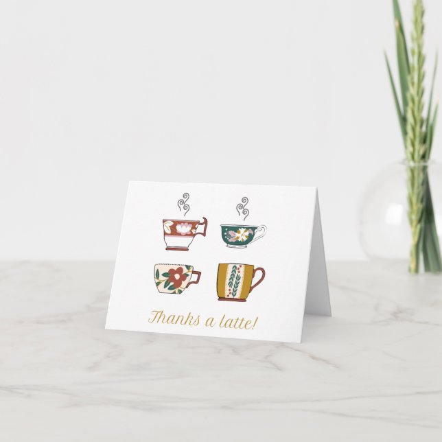 Thanks A Latte Greeting Card (Front)