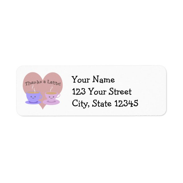 Thanks A Latte Return Address Label (Front)