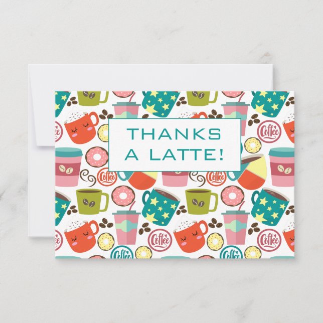 Thanks A Latte Thank You Card (Front)