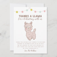 Thanks A Llama Gender Neutral Baby Shower