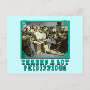 Thanks A Lot Phidippides Funny Marathon Tees Postcard
