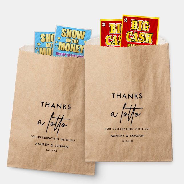 Thanks A Lotto Wedding Scratchers Favour Bag (Creator Uploaded)