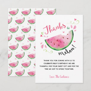 Thank's a Melon 1st Birthday Thank You Card