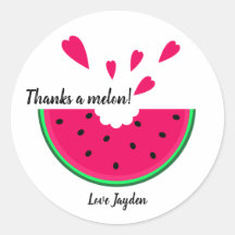 Thanks a melon! Personalised.  Melon and hearts