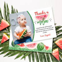 Thanks a Melon Sweet Watermelon Birthday Photo