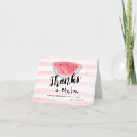 Thanks a Melon Watermelon Stripe Baby Shower
