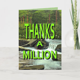 THANKS A MILLION Card, by Bob Hall Thank You Card