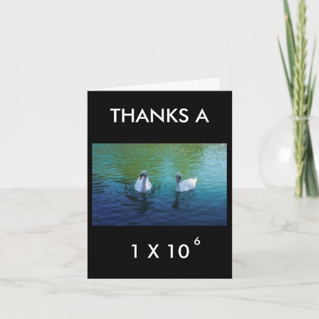 THANKS A MILLION - thank-you card (Front)