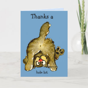 Thanks a Whole Lot Cat Thank You Card