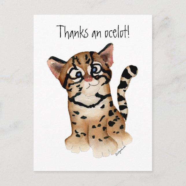 Thanks an Ocelot Postcard (Front)