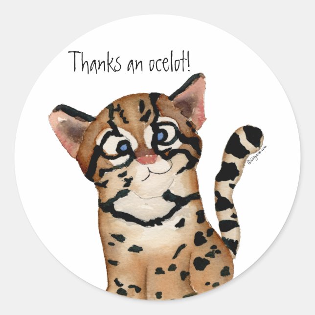 Thanks an Ocelot Stickers (Front)