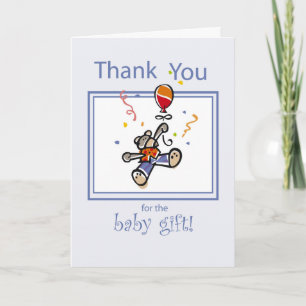Thanks Baby Gift, Pink, Girl Thank You Card