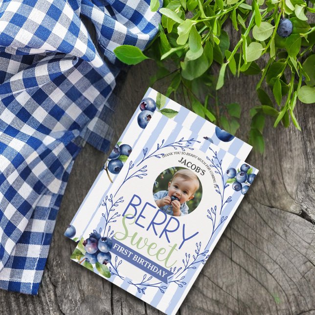 Thanks BERRY SWEET Flat Thank You Card (Thanks BERRY SWEET Flat Thank You Card)