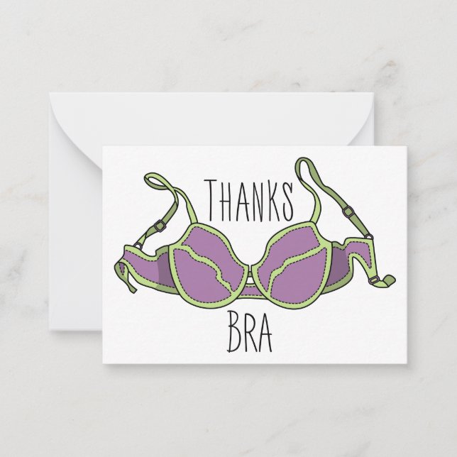 Thanks Bra Card (Front)