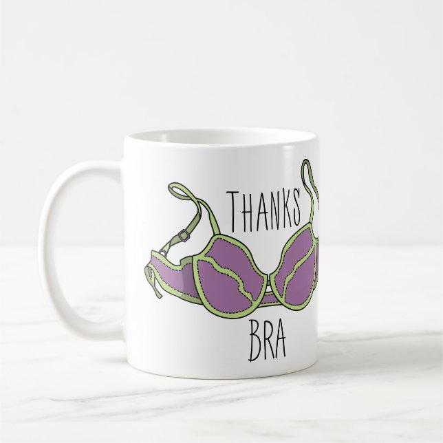 Thanks Bra Coffee Mug (Left)