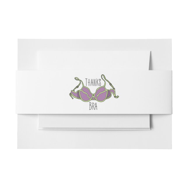 Thanks Bra Invitation Belly Band (Front Example)