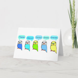 Thanks-budgies Thank You Card