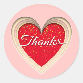 Thanks Classic Round Sticker