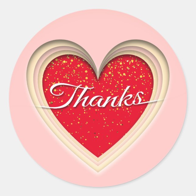 Thanks Classic Round Sticker (Front)