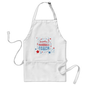 Thanks Coach All-Stars Baseball, Red, Blue Stripes Standard Apron