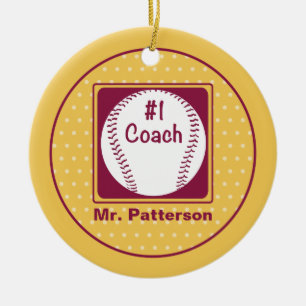 Thanks Coach, Thanks Number 1 Ceramic Ornament