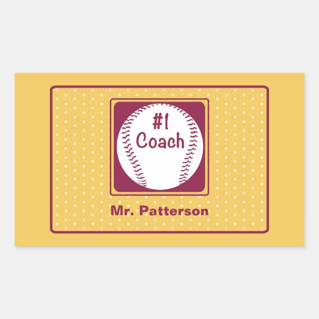 Thanks Coach, Thanks Number 1 Rectangular Sticker (Front)