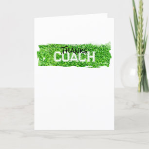 Thanks COACH Turf Team Personalized Sports  Thank You Card